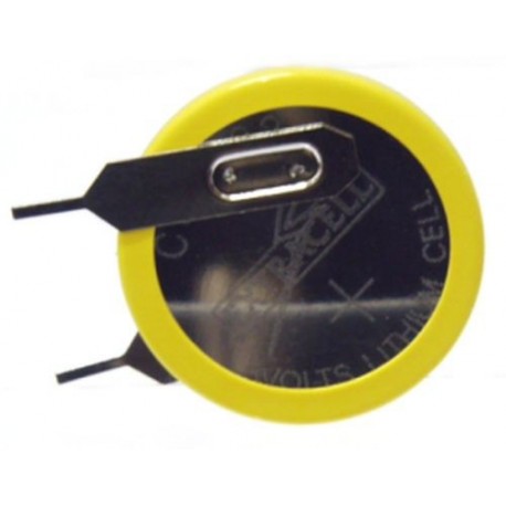 CR 2032 BATTERIA LITIO 3V SALDARE A CIRCUITO STAMPATO 2 PIN VERTICALE