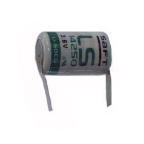 BATTERIA LITIO 1/2AA 3,6V 1200MA CON LAMELLE SAFT