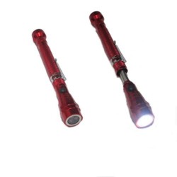 TORCIA A 3 LED TELESCOPICA FLESSIBILE MAX 55,5cm CON TESTA MAGNETICA