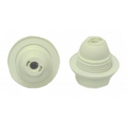 PORTALAMPADA VOLANTE E27 BIANCA FILETTATURA ESTERNA