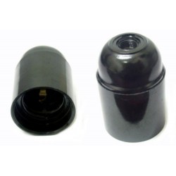 PORTALAMPADA VOLANTE E27 NERA IN BACHELITE