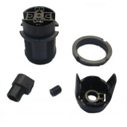 PORTALAMPADA VOLANTE E14 NERA FILETTATURA ESTERNA