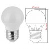 LAMPADA A LED E27 230V 4W 4K MINI BULBO OPACO -Dimmerabile