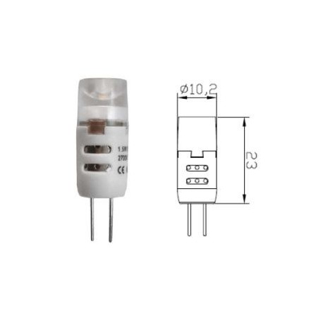 LAMPADINA A LED MINI G4 12Vac/dc 1,5W 3K VERTICALE