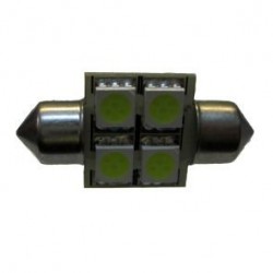 LAMPADINA A LED FESTOON 10-30V 0,9W 6K 4 LED PIATTA