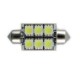 LAMPADINA A LED FESTOON 10-30V 1,5W 6K 37/39MM 6 LED PIATTA