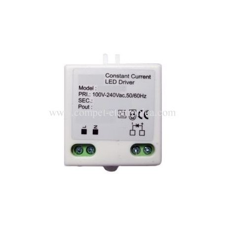 ALIMENTATORE SWITCH PER LED 12V (3-12V Max) 3W 0,35A CORRENTE COSTANTE