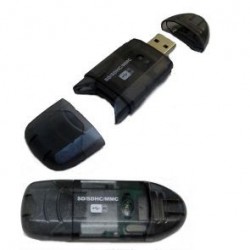 LETTORE/SCRITTORE DI SCHEDE CARD SD-SDHC-MMC CON SPINA USB