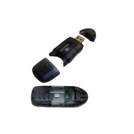 LETTORE/SCRITTORE DI SCHEDE CARD SD-SDHC-MMC CON SPINA USB