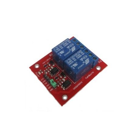 MODULO 2 RELÈ 5VDC 10A (MONTATO)