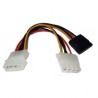 CAVO SDOPPIATORE ALIMENTAZIONE 2 MOLEX 1 SATA CAVO 16cm