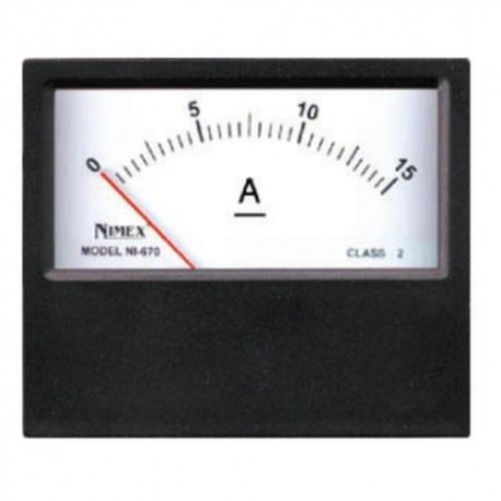 AMPEROMETRO ANALOGICO DA PANNELLO 71X61 5A CC
