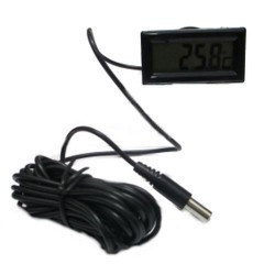 TERMOMETRO DIGITALE PANNELLO -50°C 110°C SONDA E BATTERIE 45.8x28x15.2mm