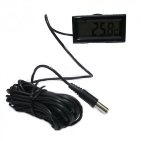 TERMOMETRO DIGITALE PANNELLO -50°C 110°C SONDA E BATTERIE 45.8x28x15.2mm