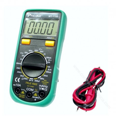 MULTIMETRO DIGITALE 3 1/2 MT1705 COMPATTO PROSKIT