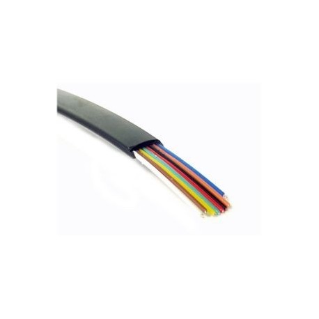 CAVO TELEFONICO PIATTO A 6 POLI NERA