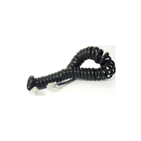 CAVO TELEFONICO 4P/4C 3MT SPIRALE NERO