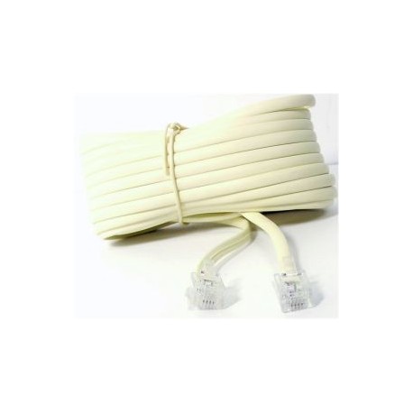 CAVO TELEFONICO 6P/4C RJ11 2 MT AVORIO