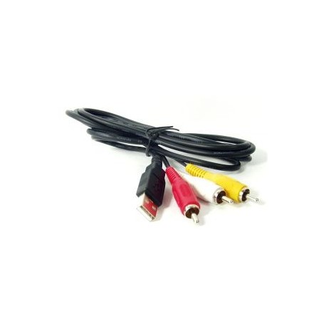CAVO USB A 2.0 - 3 RCA A/V MASCHIO-MASCHIO 1,8MT