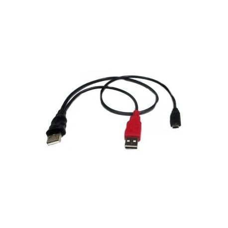CAVO USB A 2.0 AD Y 2 MASCHI / 1 USB MINI-B MASCHIO 1MT