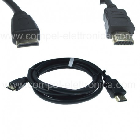 CAVO HDMI ALTA VELOCITA' CON ETHERNET V1.4 / HDMI mini M/M 1,5 MT