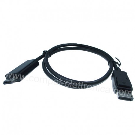 CAVO HDMI ALTA VELOCITA' CON ETHERNET / DISPLAYPORT M/M 1MT