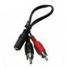 CAVO Jack PRESA 3,5 STEREO / 2 SPINE RCA F/M 0,20 MT