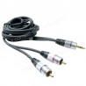 CAVO Jack SPINA 3,5 STEREO / 2 SPINE RCA M/M 5 MT PROFESSIONALE