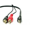 CAVO Jack SPINA 3,5 STEREO / 2 SPINE RCA M/M 10 MT
