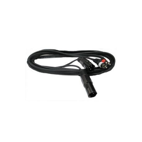 CAVO 2 CANNON XRL A 2 SPINE RCA M/M PROFESSIONALE FLESSIBILE 3MT