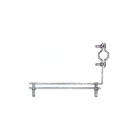 STAFFA DA BALCONE PER PALI D. 25/50mm