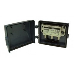 DIVISORE SEGNALE TV DA PALO 1 INGRESSO, 2 USCITE, PRESE F, PASSAGGIO C.C