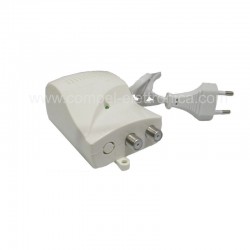 ALIMENTATORE PER AMPLIFICATORI ANTENNA TV, 12V 100mA 1 USCITA, SPINA F