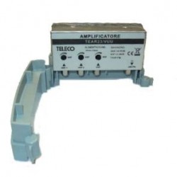 AMPLIFICATORE DA PALO 2UHF 33dB 1VHF 26dB REGOLABILI CON FILTRO LTE