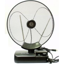 ANTENNA DA INTERNO TV FM/VHF/UHF 0-25 km AMPLIFICATA 30-36DB NERA