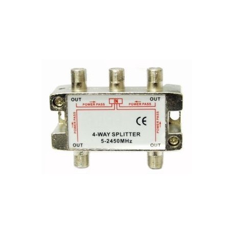 DS4 SPLITTER 4 VIE TV/SAT CONNETTORI (F) VERTICALE