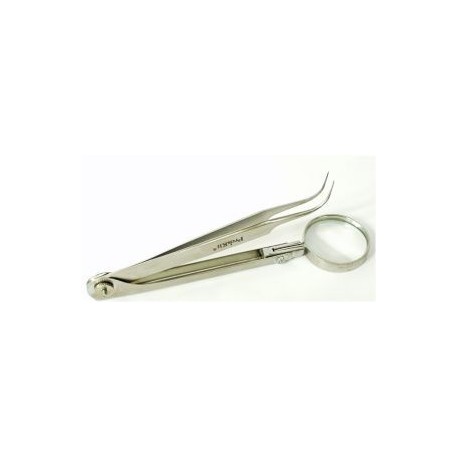 PINZETTA CURVA CON LENTE 3X- 1PK-TZ017 PROSKIT