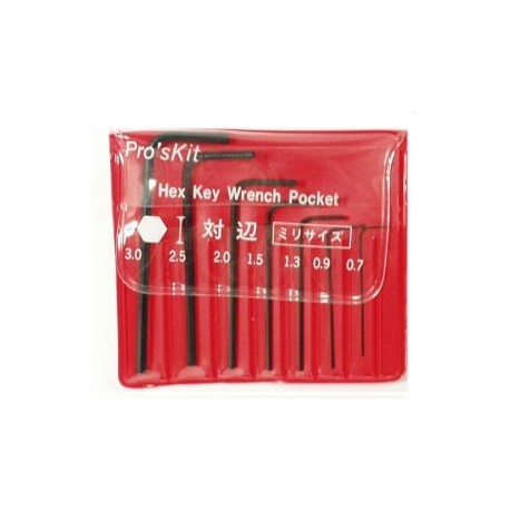 KIT CHIAVI BRUGOLE MINIATURA 7PZ 8PK-022 PROSKIT