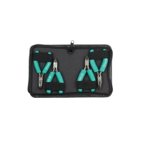 KIT 2 PINZE 2 TRONCHESINI ANTISTATATICI CON BORSELLO ST902 PROSKIT
