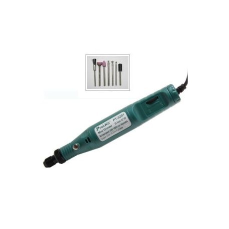 MINI MOLA CON 10 FRESE 18VDC/220V 8000-18000 RPM CON REGOLATORE PT5201B