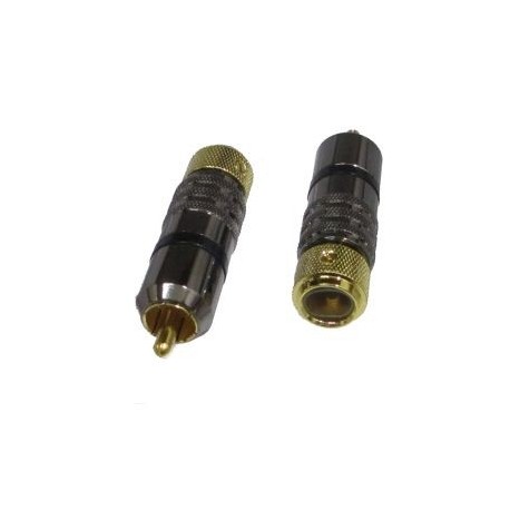 SPINA RCA AUTOSTRINGENTE ANELLO NERO CAVO 6,4