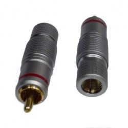 SPINA RCA METALLO SILVER PROFESSIONALE ROSSO