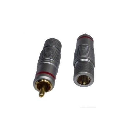 SPINA RCA METALLO SILVER PROFESSIONALE ROSSO