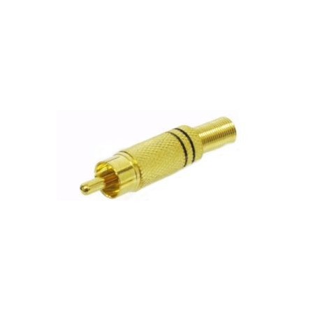 SPINA RCA DORATA ANELLO NERA CAVO 6 MM
