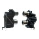 PRESA RCA C.S. 90° 2 POSTI VERTICALE PIN INVERSI