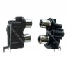 PRESA RCA C.S. 90° 2 POSTI VERTICALE PIN INVERSI