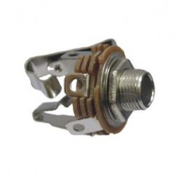 PRESA JACK STEREO Ø 6,3MM PANNELLO CON INTERRUTTORE