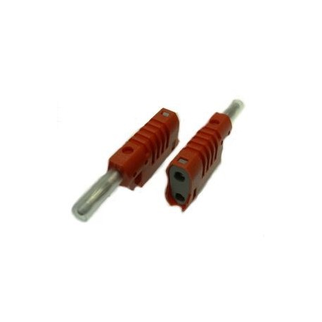 SPINA BANANA DI SICUREZZA 60V 30A IEC1010 DIAM. 4MM ROSSA