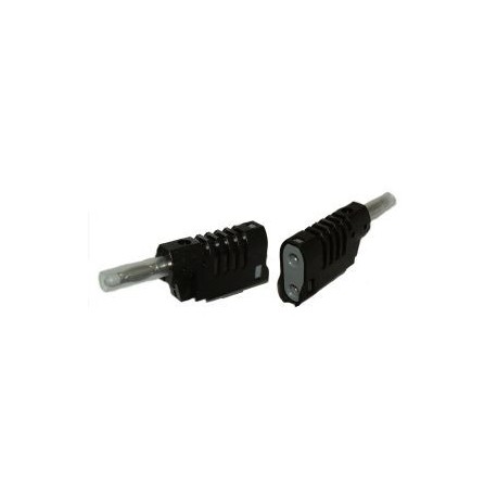 SPINA BANANA DI SICUREZZA 60V 30A IEC1010 DIAM. 4MM NERA