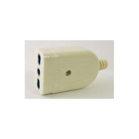 PRESA RETE VOLANTE BIPASSO 10/16A 250VAC 2P T BIANCA